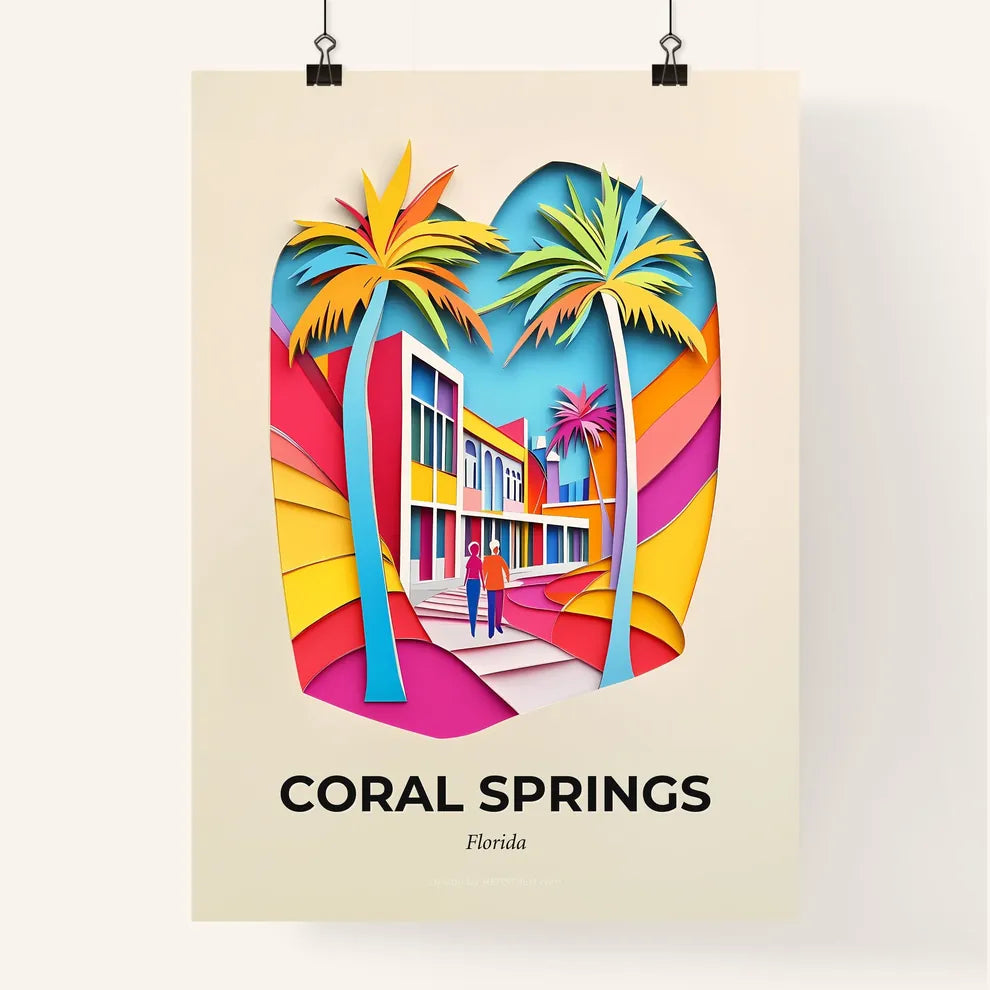Vivid Coral Springs, Florida, Colorful Poster