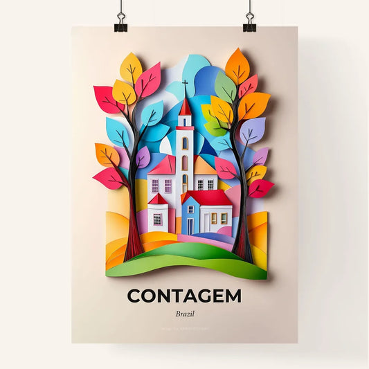 Vivid Contagem, Brazil, Colorful Poster
