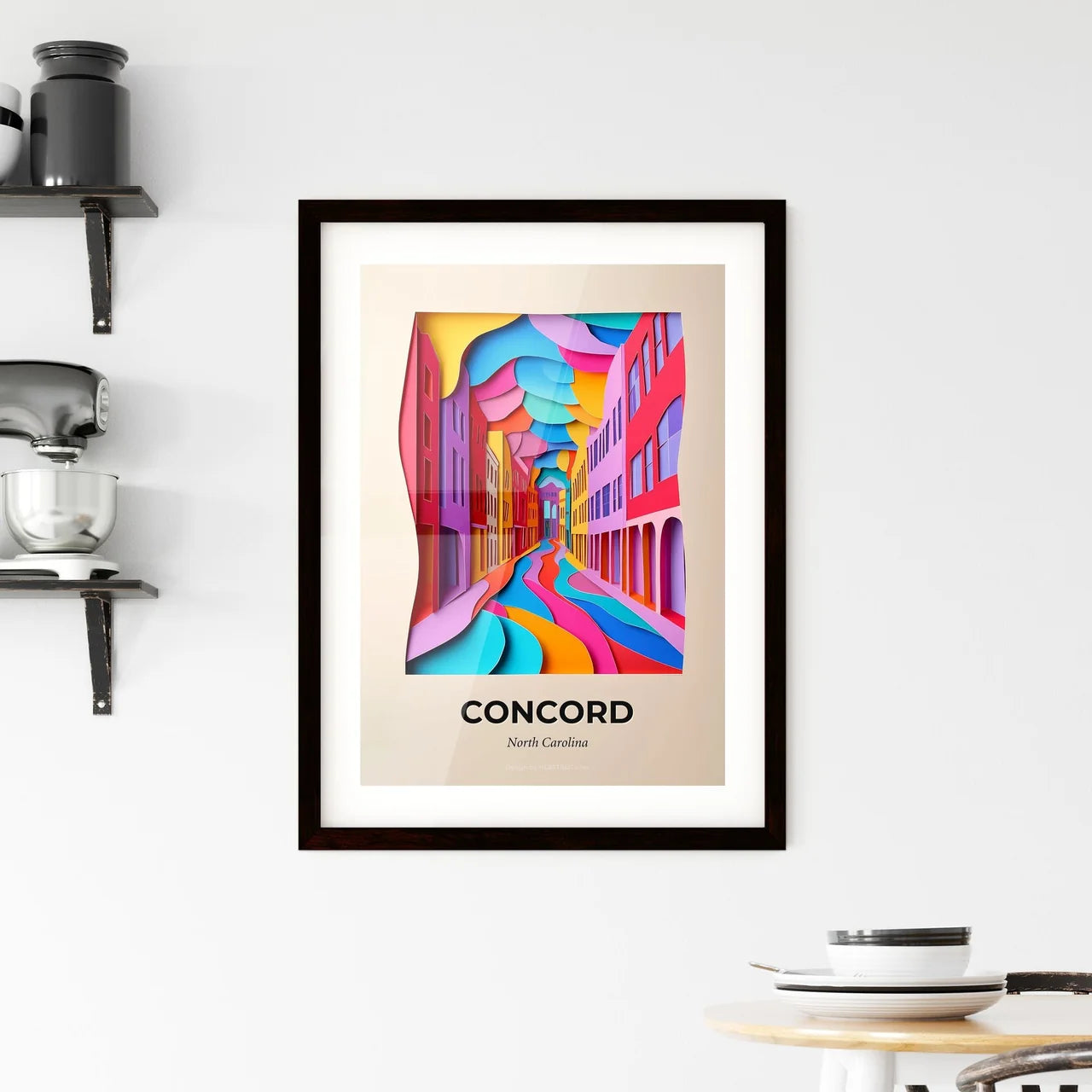 Vivid Concord, North Carolina, Framed Wall Art