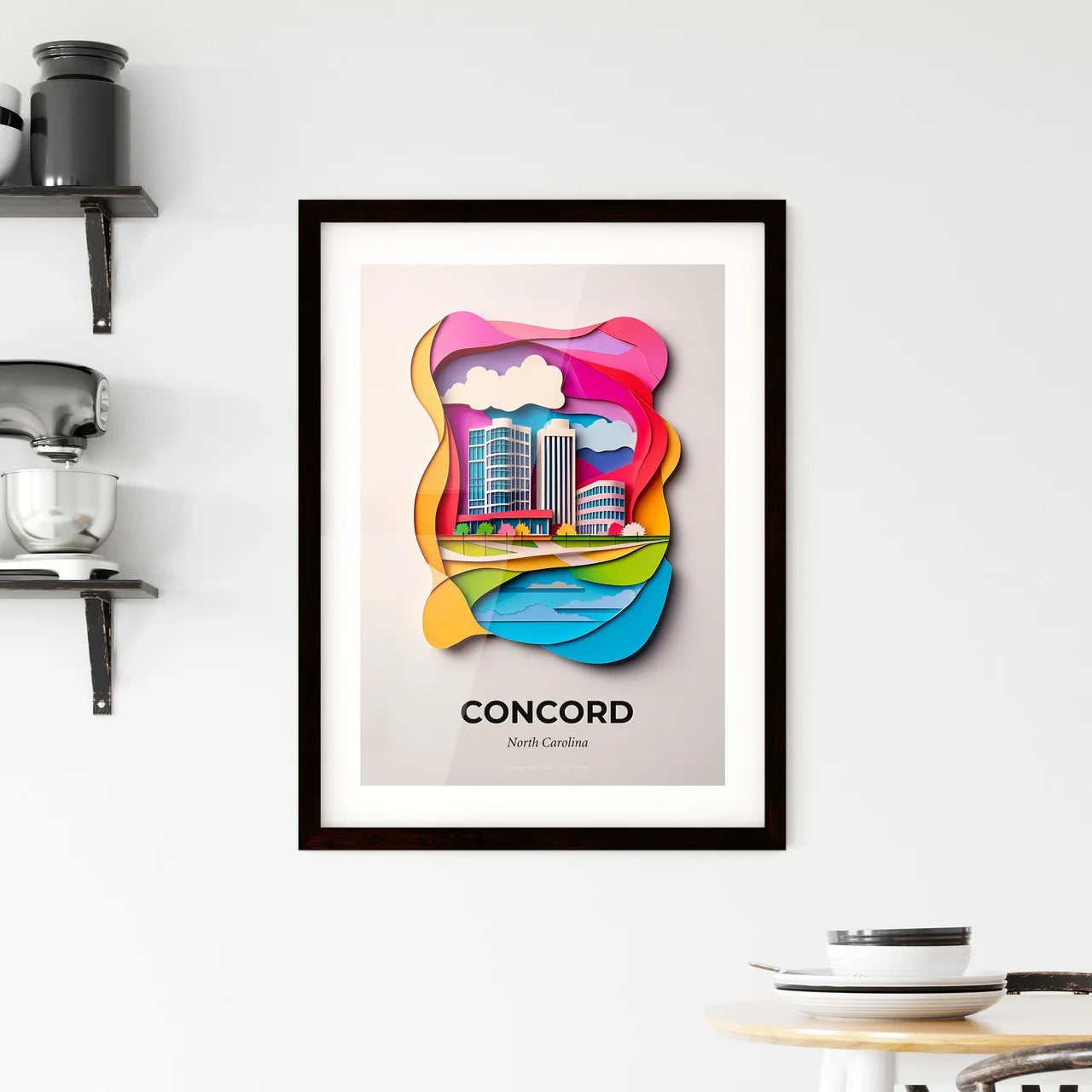 Vivid Concord, North Carolina, Framed Wall Art