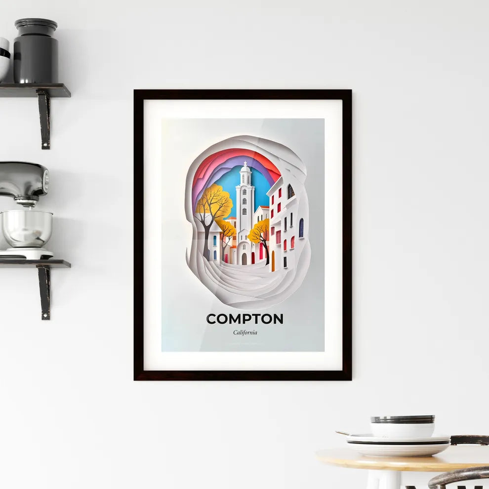 Vivid Compton, California, Framed Wall Art