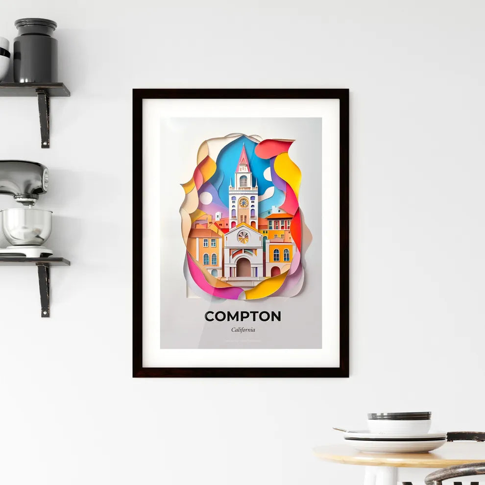 Vivid Compton, California, Framed Wall Art