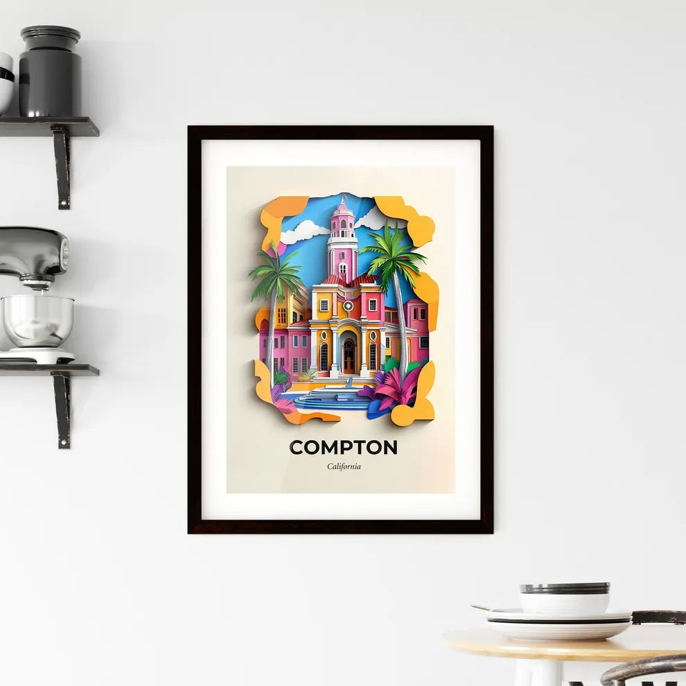 Vivid Compton, California, Framed Wall Art