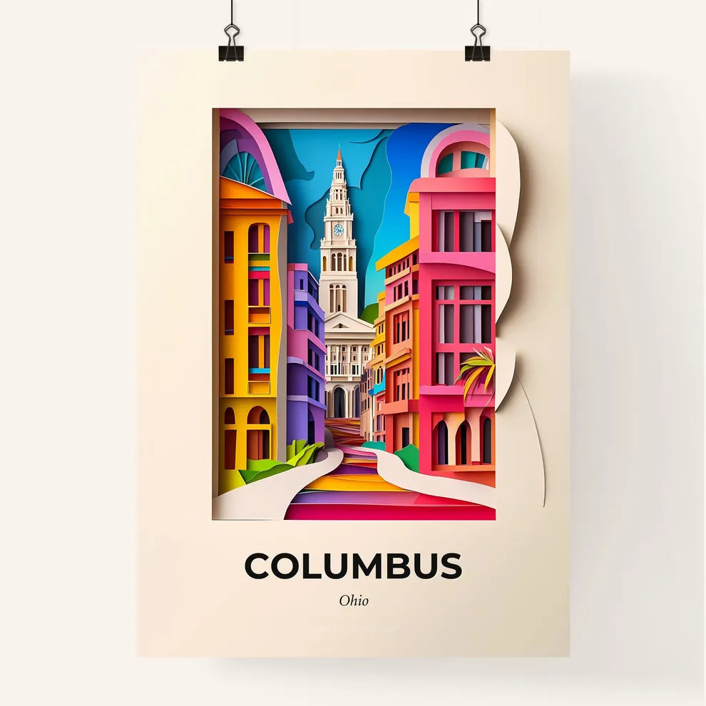 Vivid Columbus, Ohio, Colorful Poster