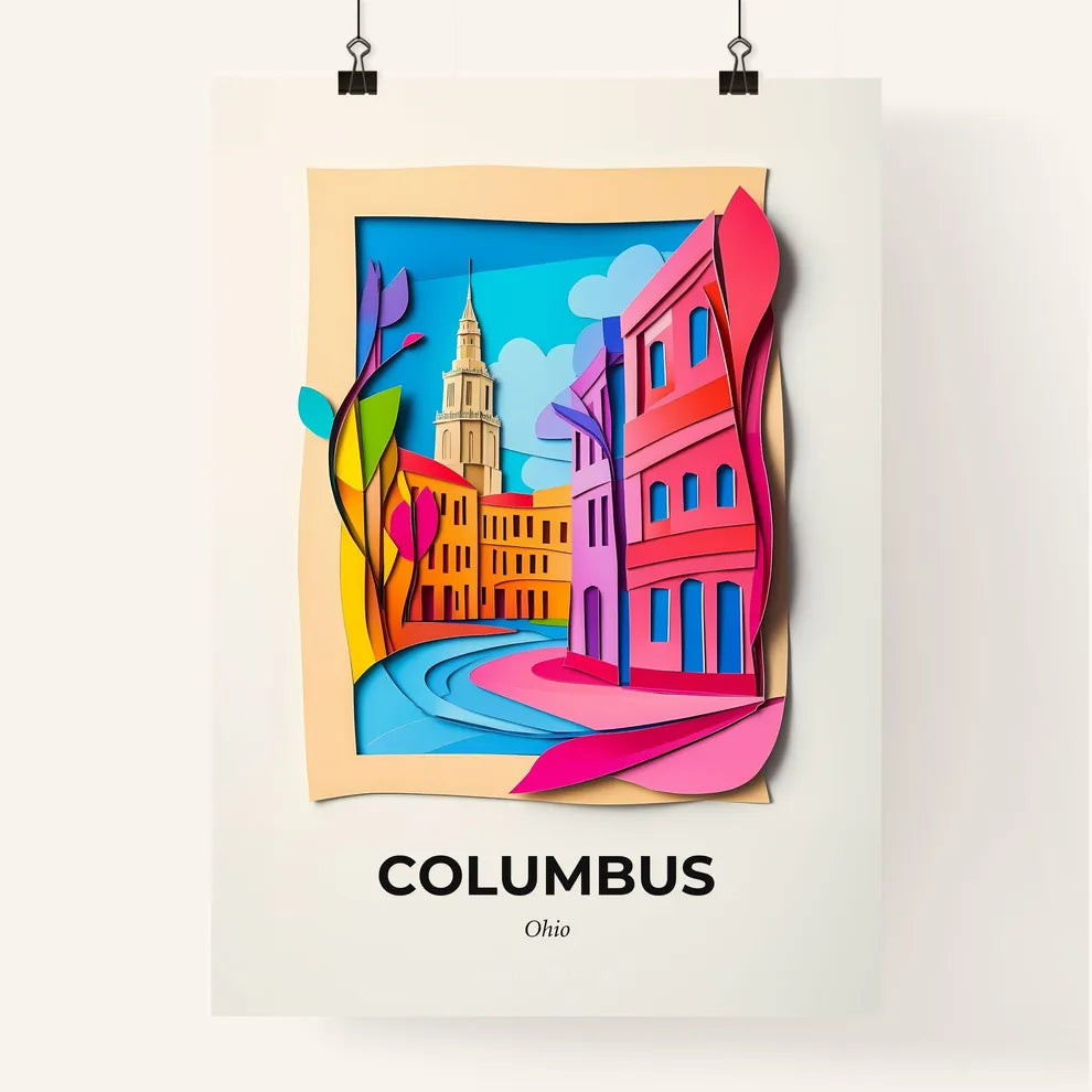 Vivid Columbus, Ohio, Colorful Poster