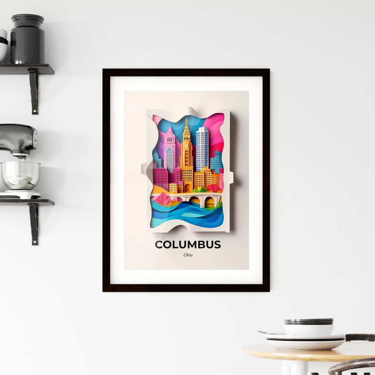 Vivid Columbus, Ohio, Framed Wall Art