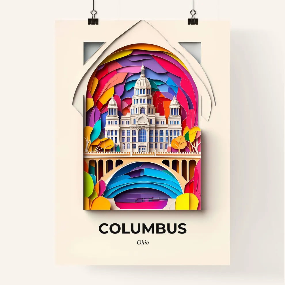 Vivid Columbus, Ohio, Colorful Poster