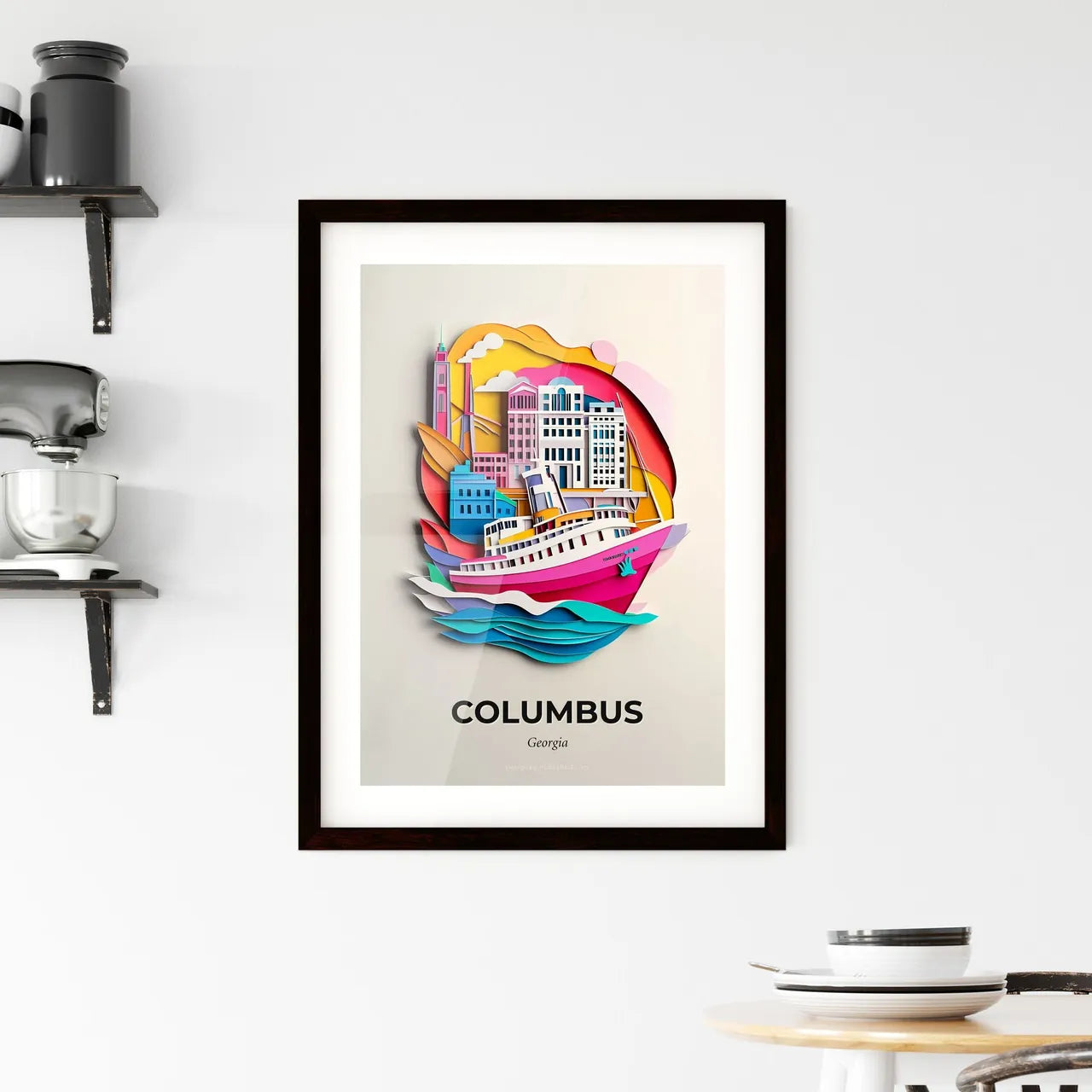 Vivid Columbus, Georgia, Framed Wall Art