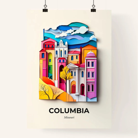Vivid Columbia, Missouri, Colorful Poster