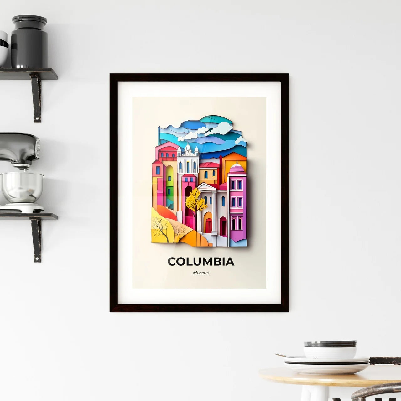 Vivid Columbia, Missouri, Framed Wall Art