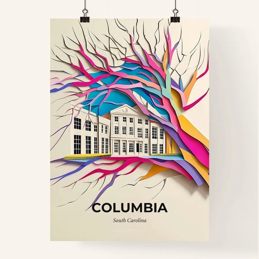 Vivid Columbia, South Carolina, Colorful Poster