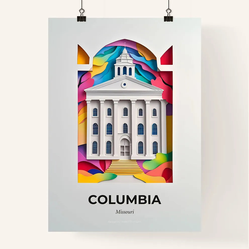 Vivid Columbia, Missouri, Colorful Poster