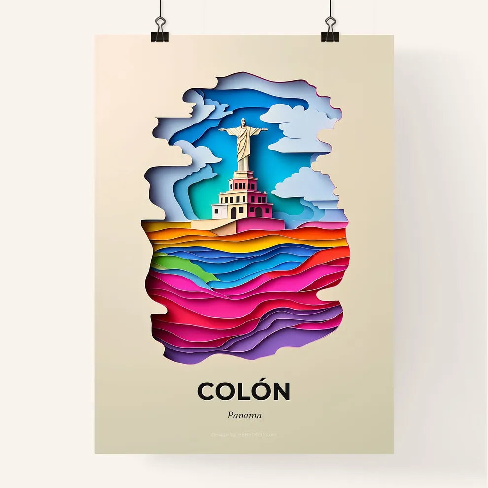Vivid Colón, Panama, Colorful Poster