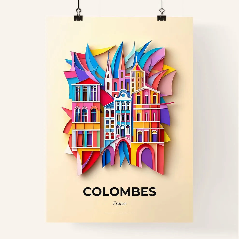 Vivid Colombes, France, Colorful Poster
