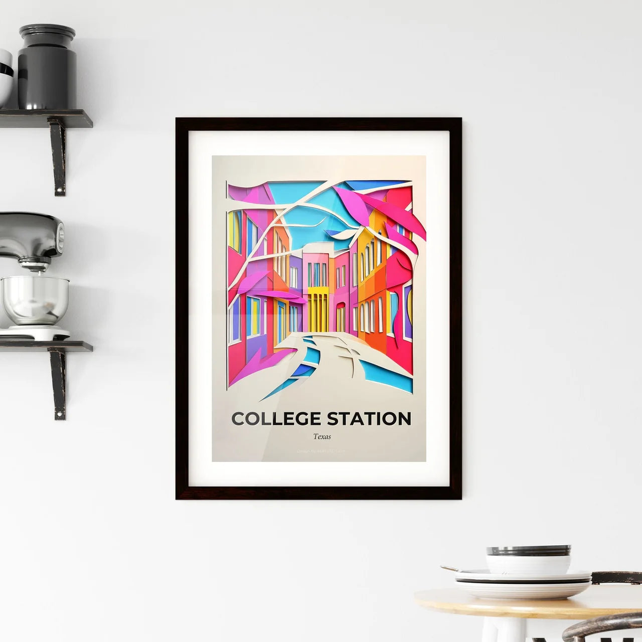 Vivid College Station, Texas, Framed Wall Art