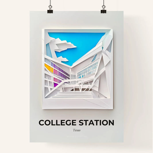 Vivid College Station, Texas, Colorful Poster