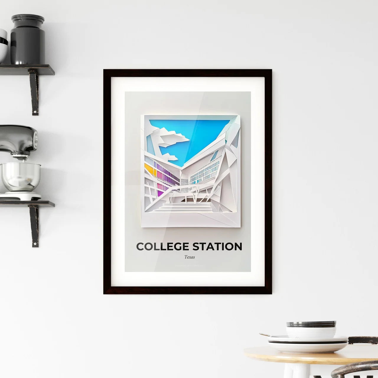 Vivid College Station, Texas, Framed Wall Art