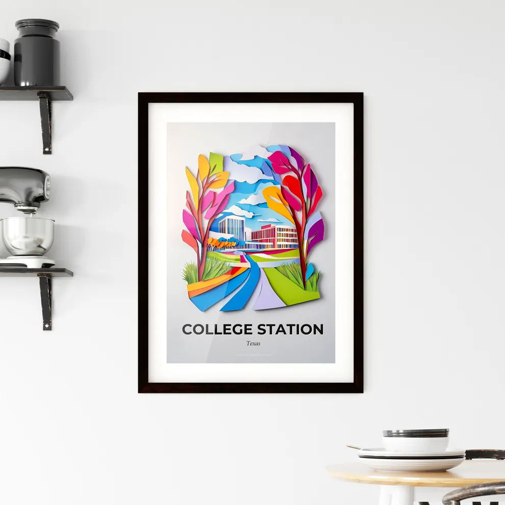 Vivid College Station, Texas, Framed Wall Art