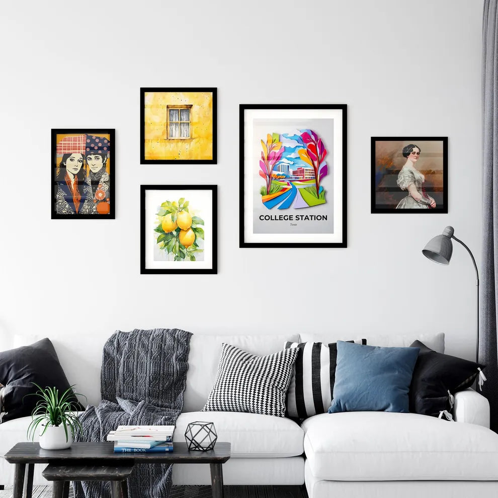 Vivid College Station, Texas, Premium Framed Prints