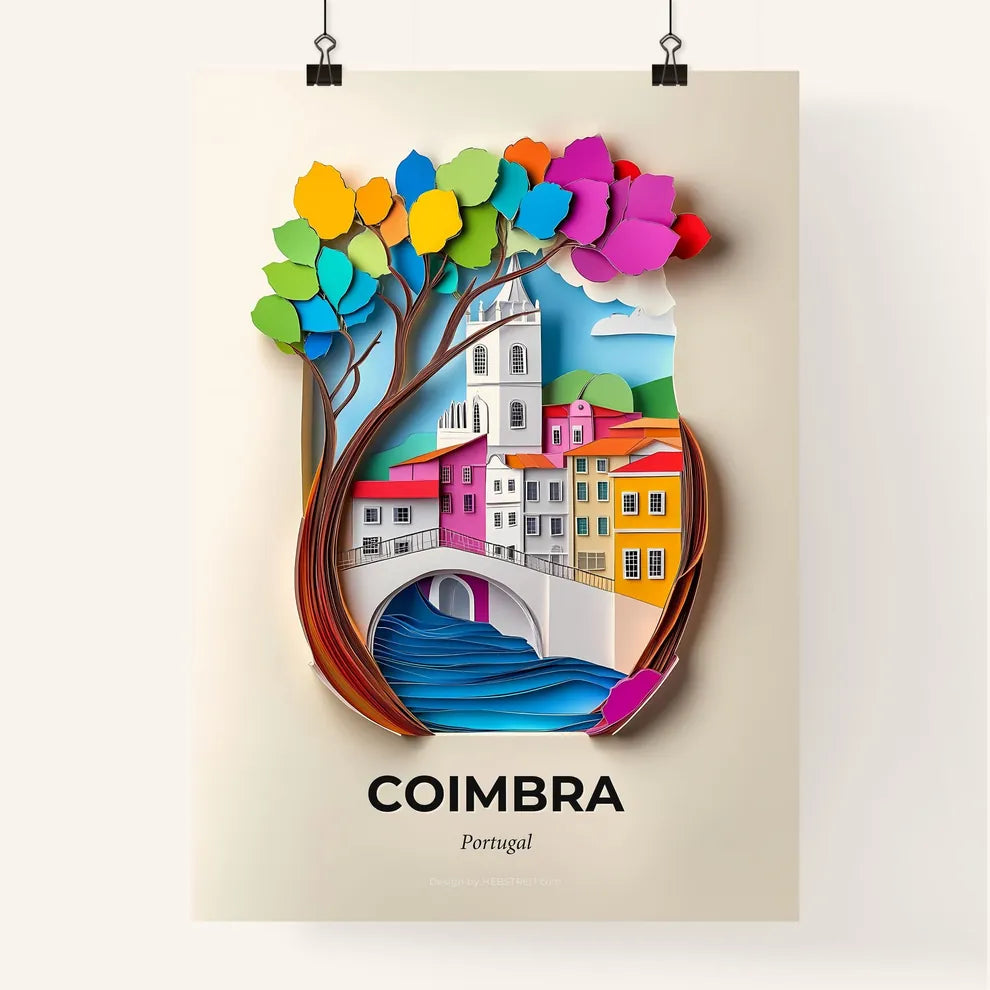Vivid Coimbra, Portugal, Colorful Poster