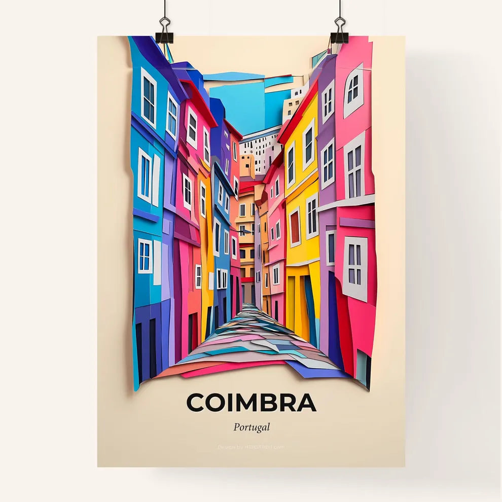 Vivid Coimbra, Portugal, Colorful Poster