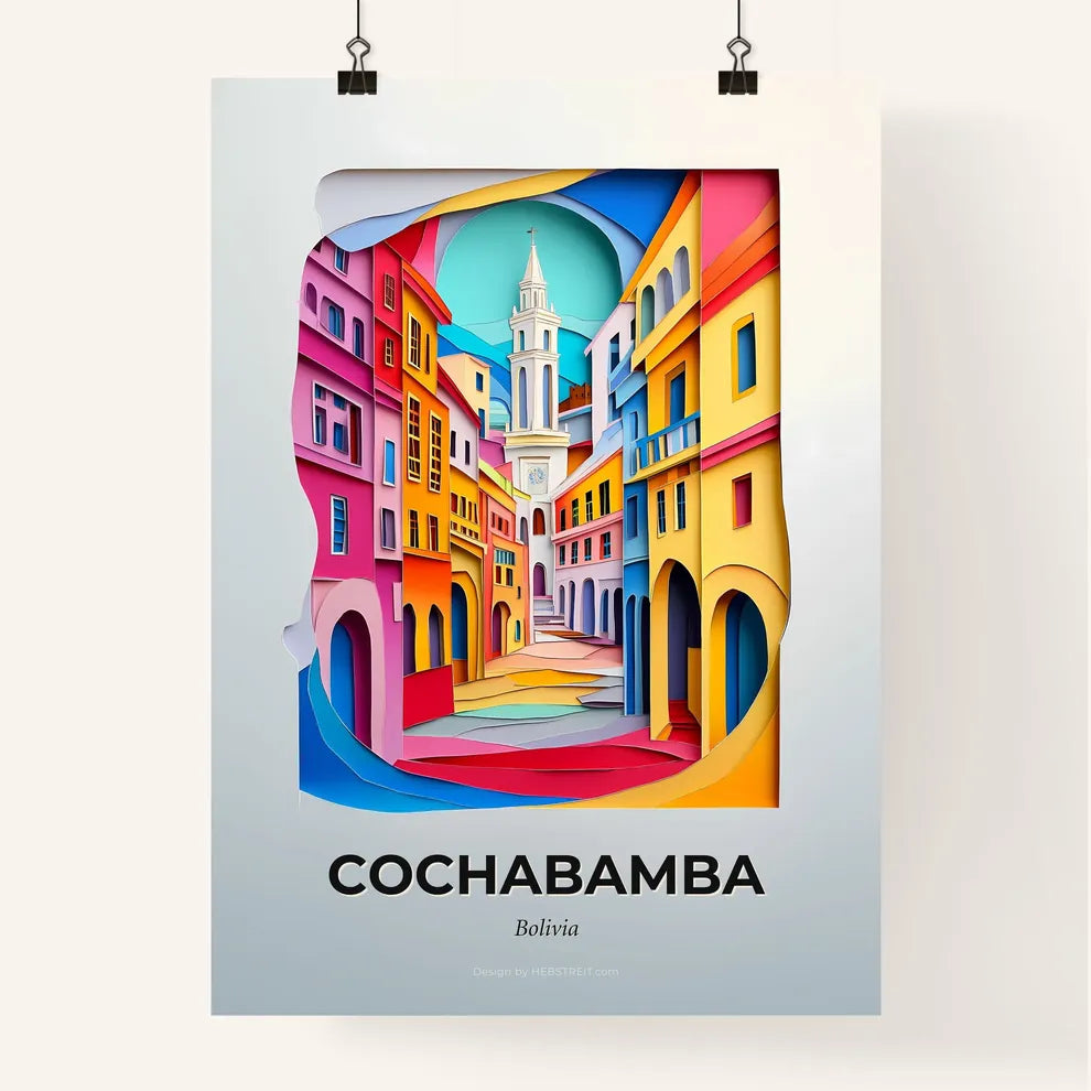 Vivid Cochabamba, Bolivia, Colorful Poster