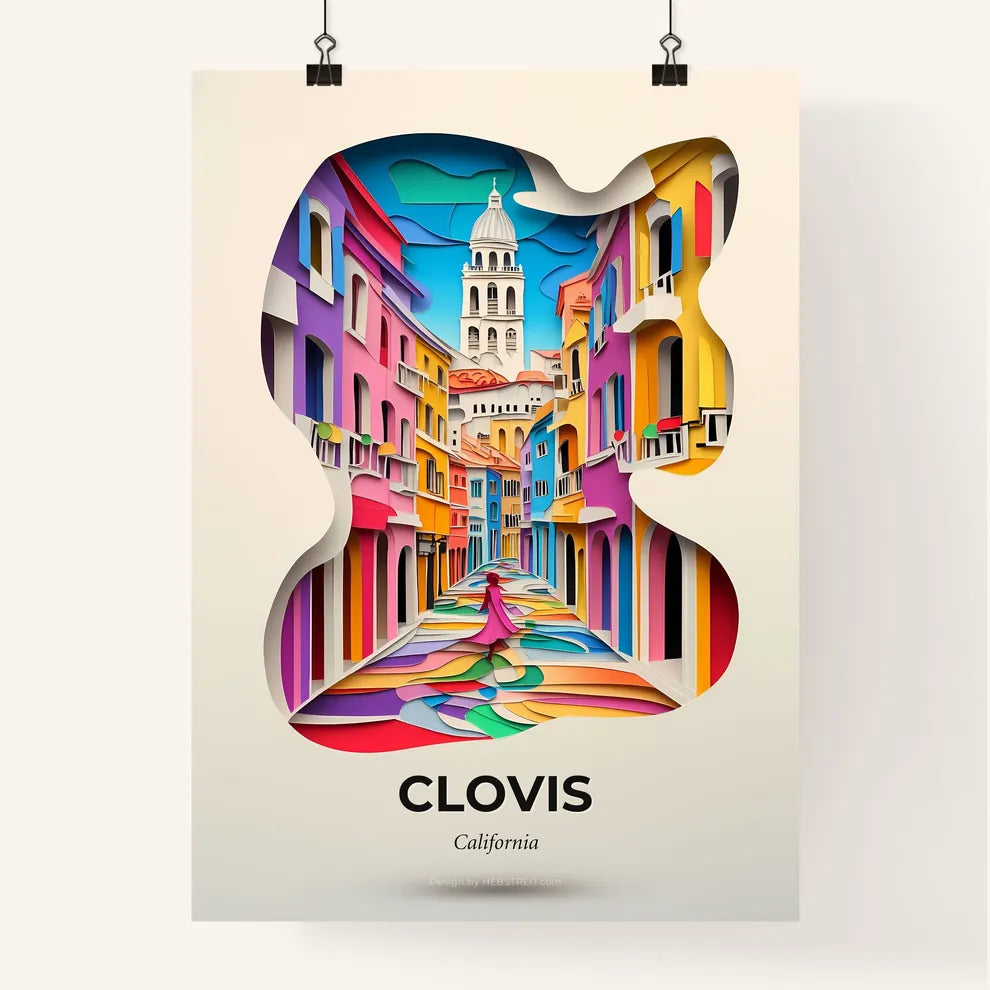 Vivid Clovis, California, Colorful Poster