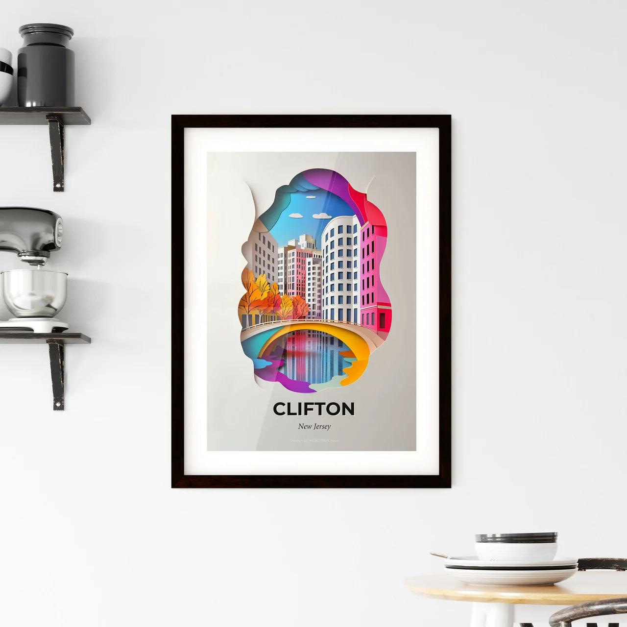 Vivid Clifton, New Jersey, Framed Wall Art