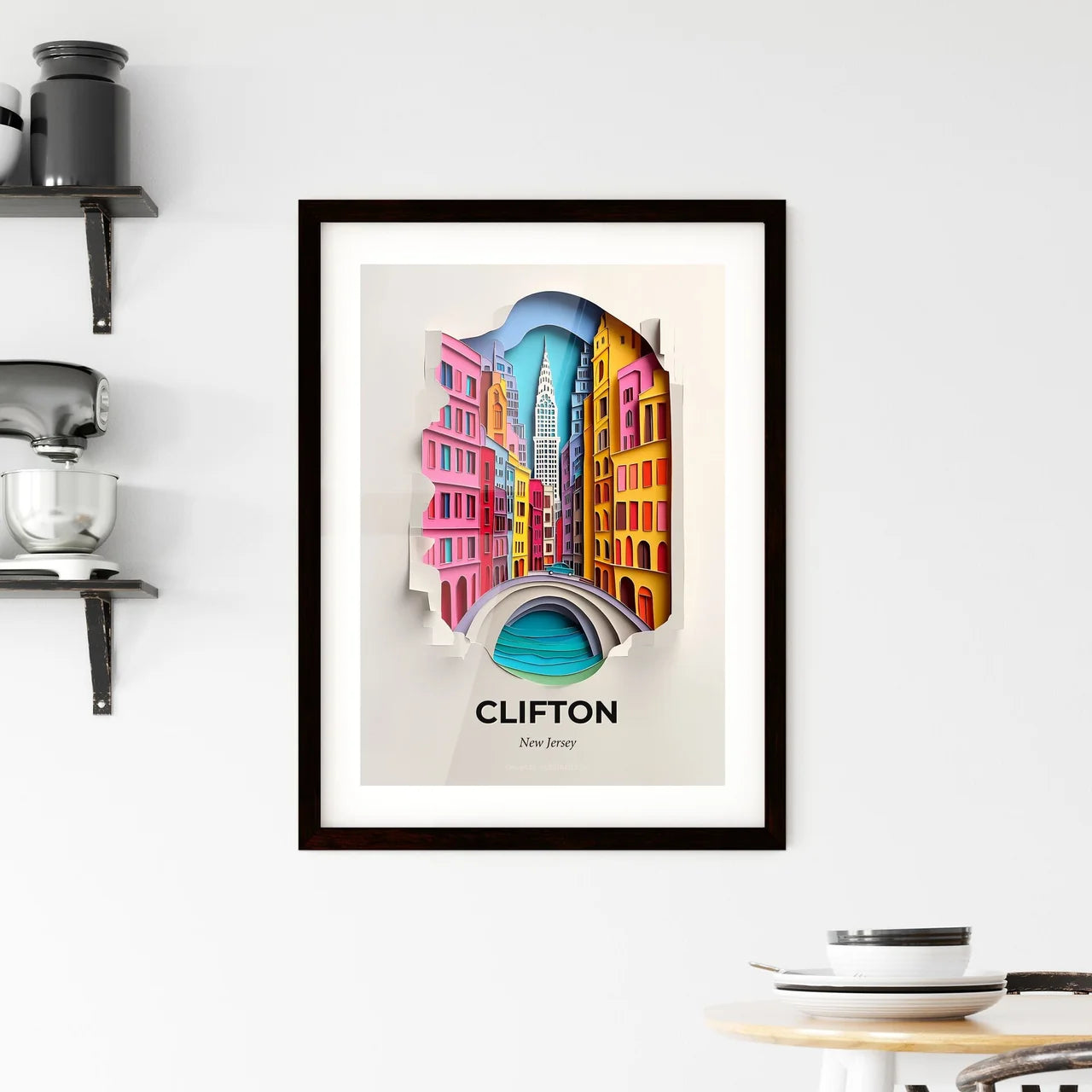 Vivid Clifton, New Jersey, Framed Wall Art