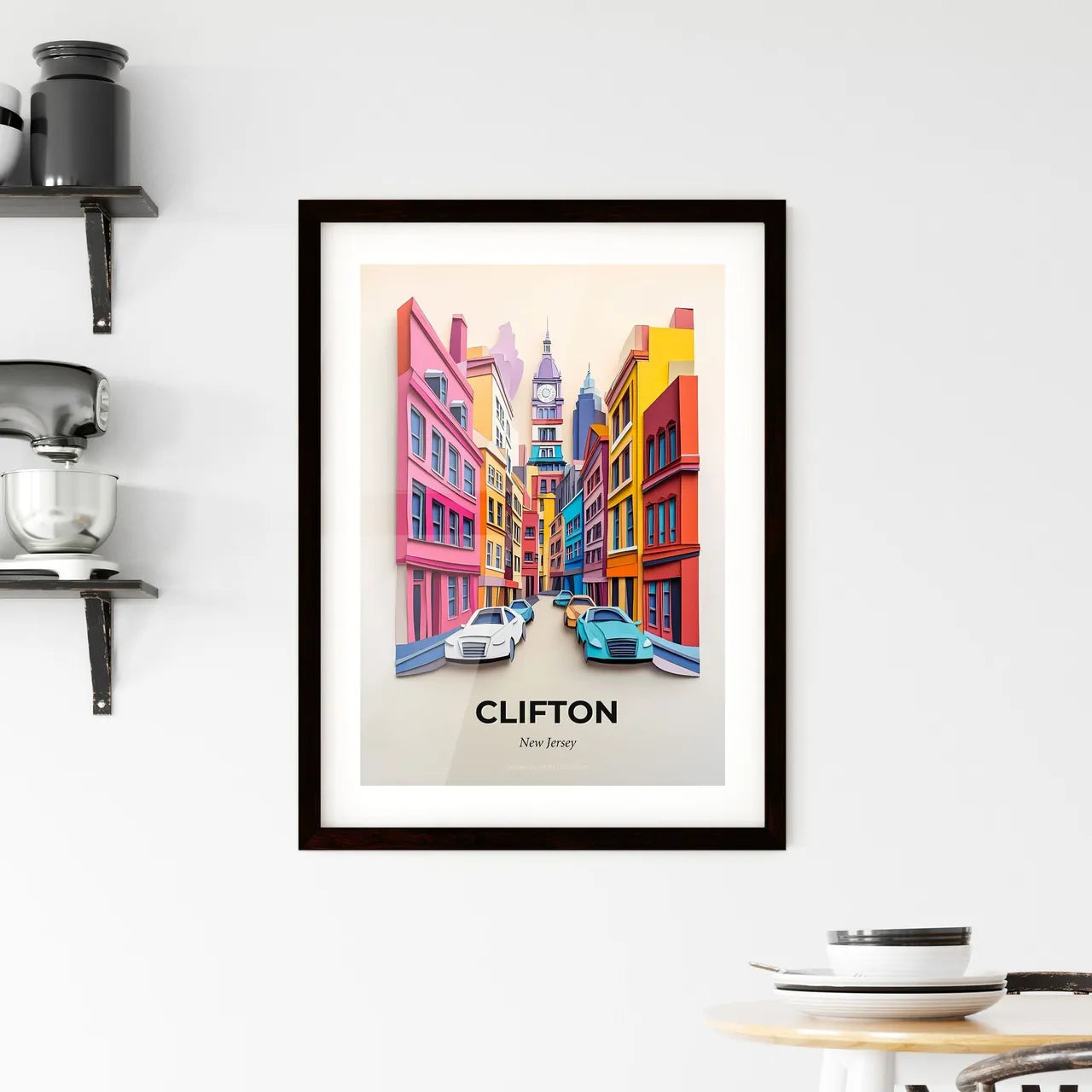 Vivid Clifton, New Jersey, Framed Wall Art
