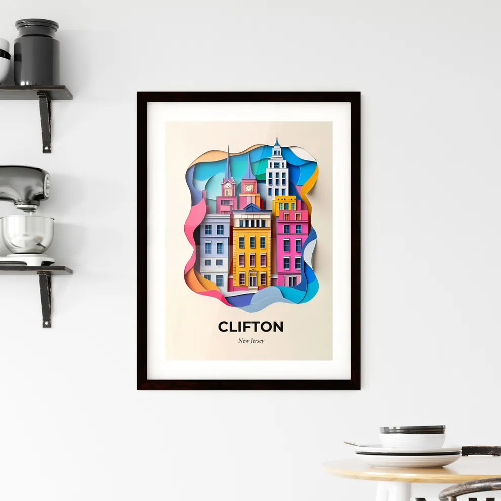 Vivid Clifton, New Jersey, Framed Wall Art