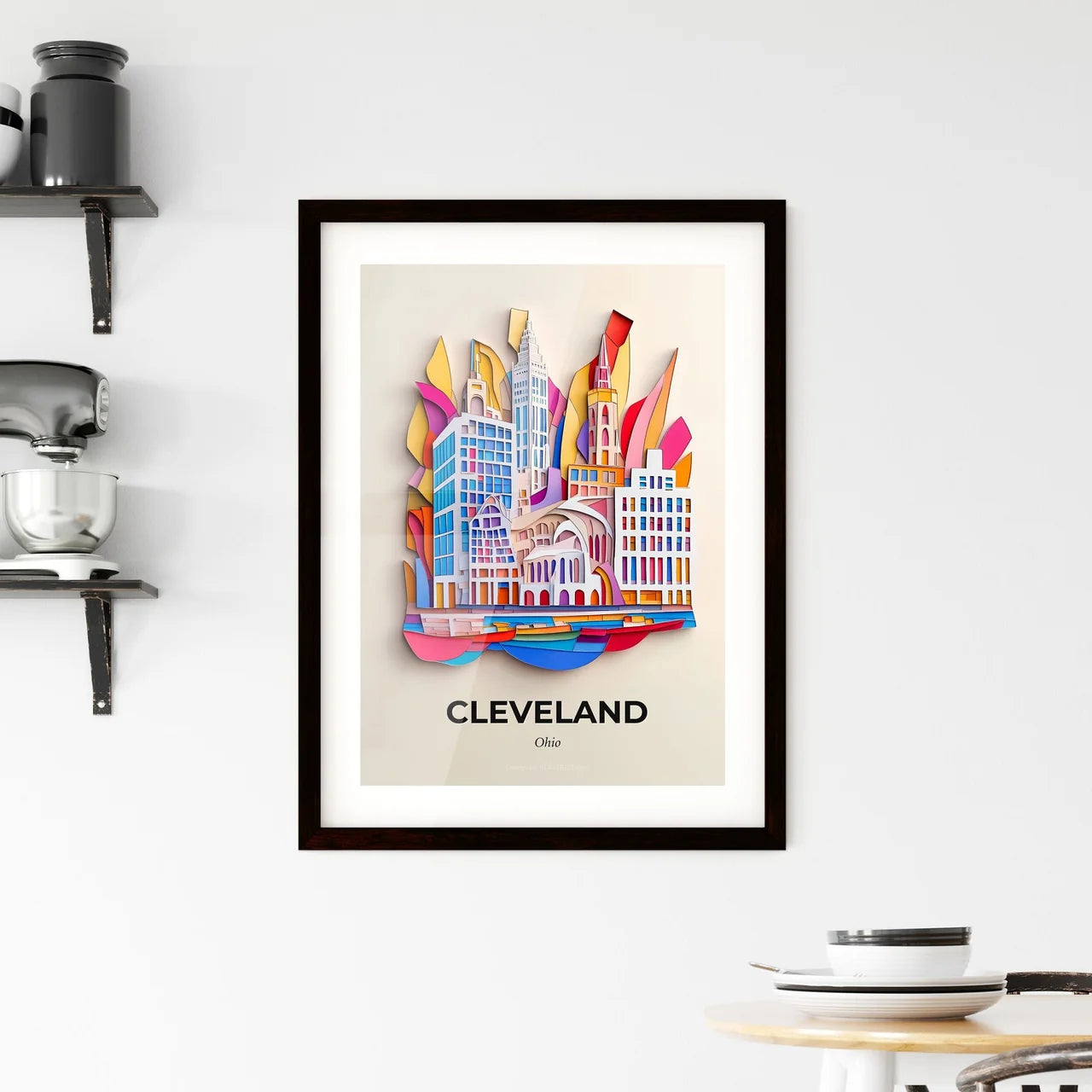 Vivid Cleveland, Ohio, Framed Wall Art