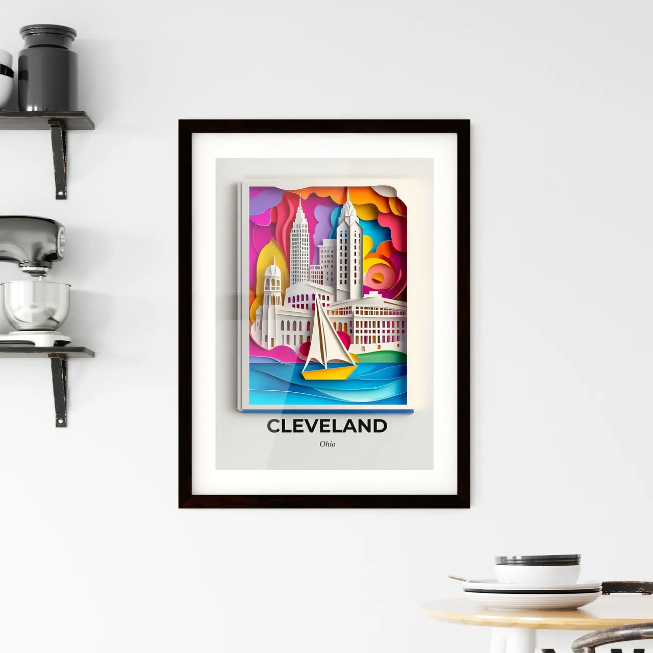 Vivid Cleveland, Ohio, Framed Wall Art
