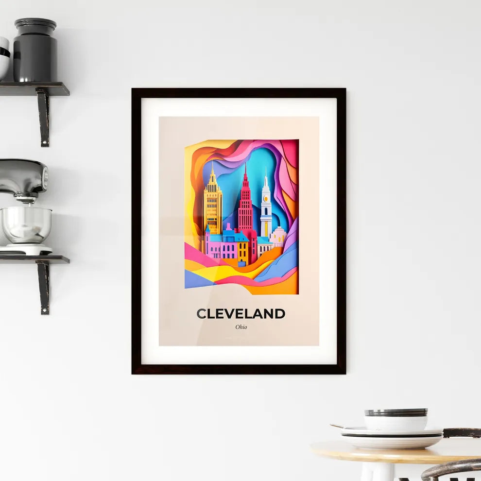 Vivid Cleveland, Ohio, Framed Wall Art