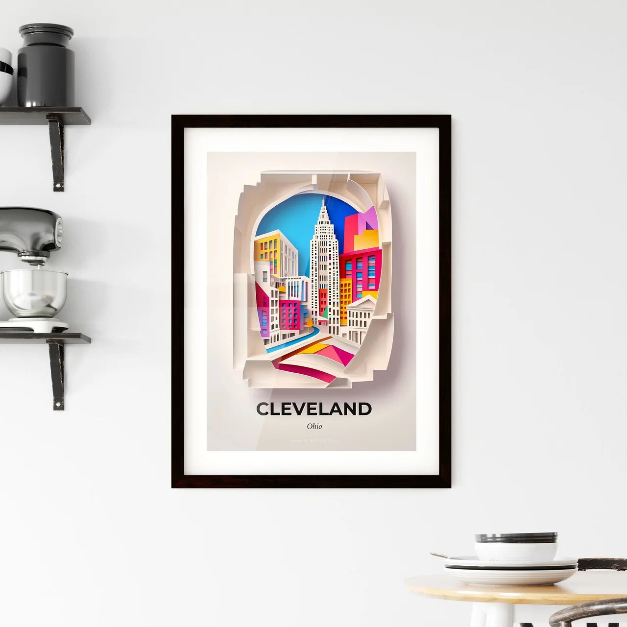Vivid Cleveland, Ohio, Framed Wall Art