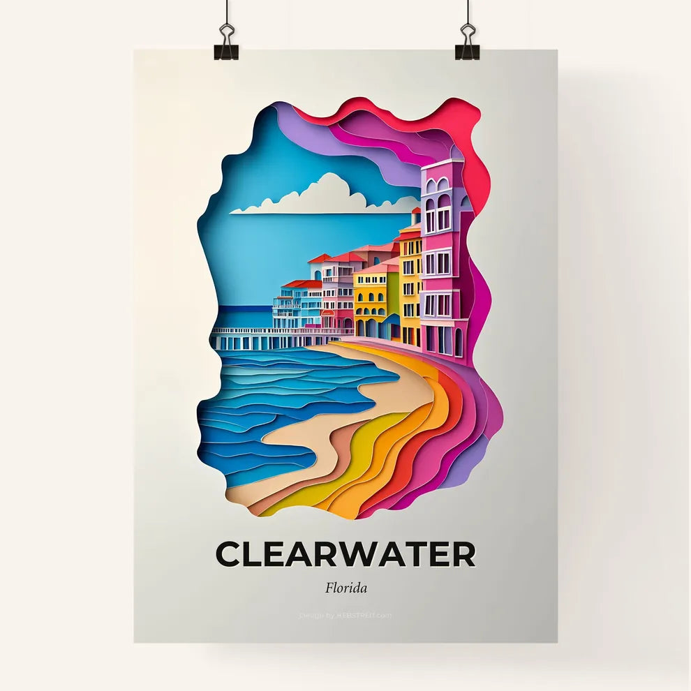 Vivid Clearwater, Florida, Colorful Poster