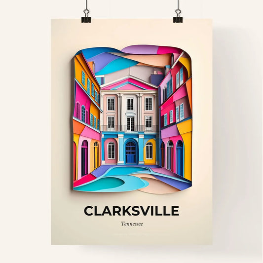 Vivid Clarksville, Tennessee, Colorful Poster