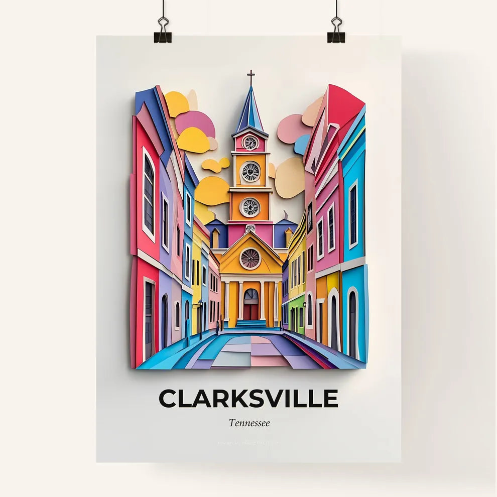Vivid Clarksville, Tennessee, Colorful Poster