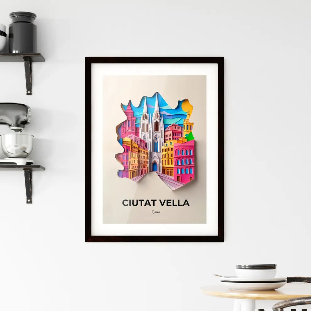 Vivid Ciutat Vella, Spain, Framed Wall Art