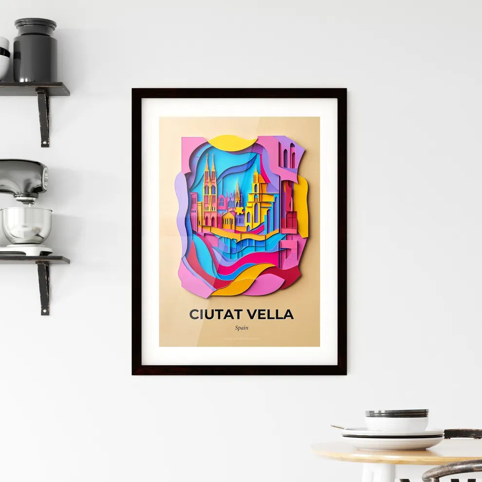 Vivid Ciutat Vella, Spain, Framed Wall Art