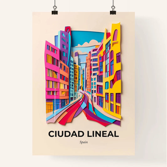 Vivid Ciudad Lineal, Spain, Colorful Poster
