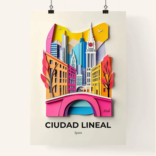Vivid Ciudad Lineal, Spain, Colorful Poster