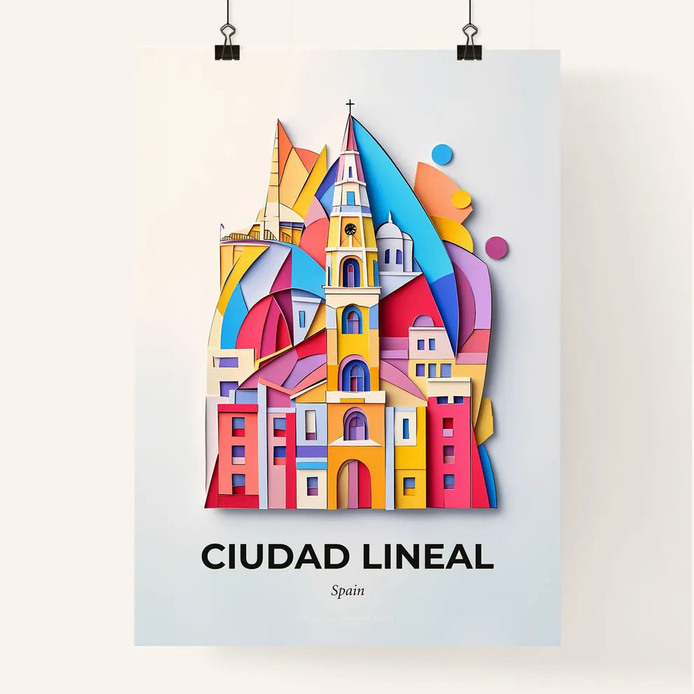 Vivid Ciudad Lineal, Spain, Colorful Poster