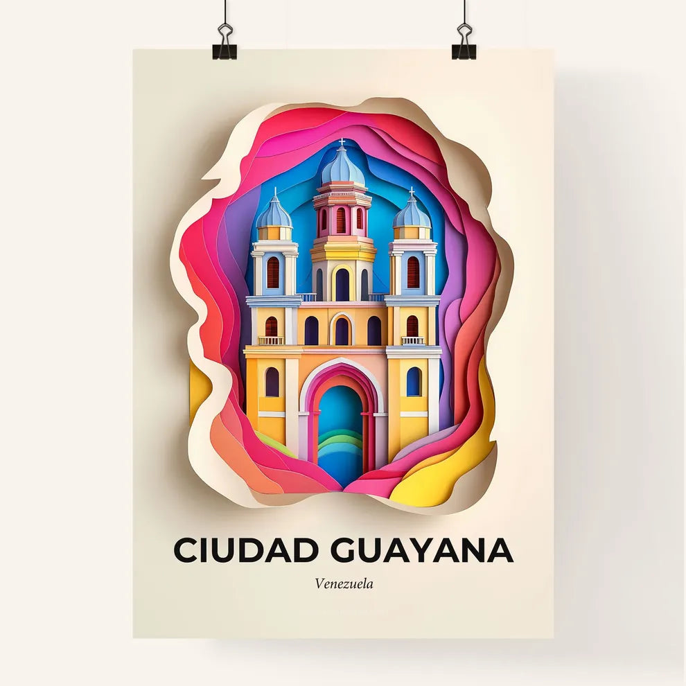 Vivid Ciudad Guayana, Venezuela, Colorful Poster