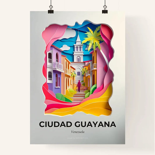 Vivid Ciudad Guayana, Venezuela, Colorful Poster