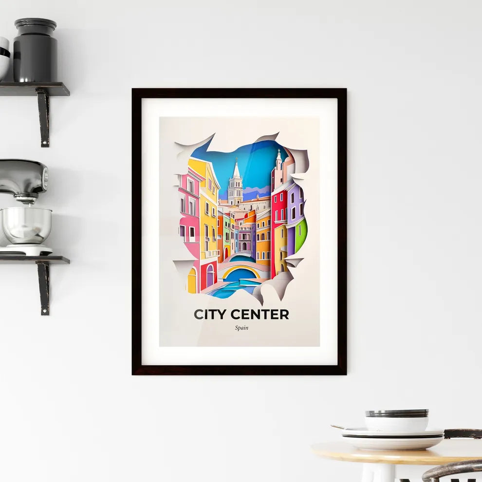 Vivid City Center, Spain, Framed Wall Art