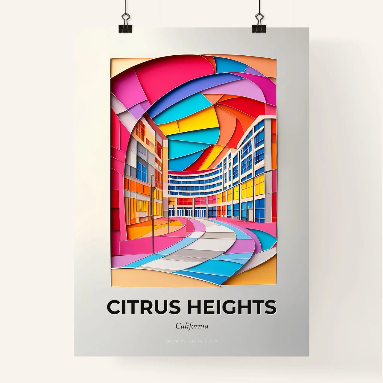 Vivid Citrus Heights, California, Colorful Poster