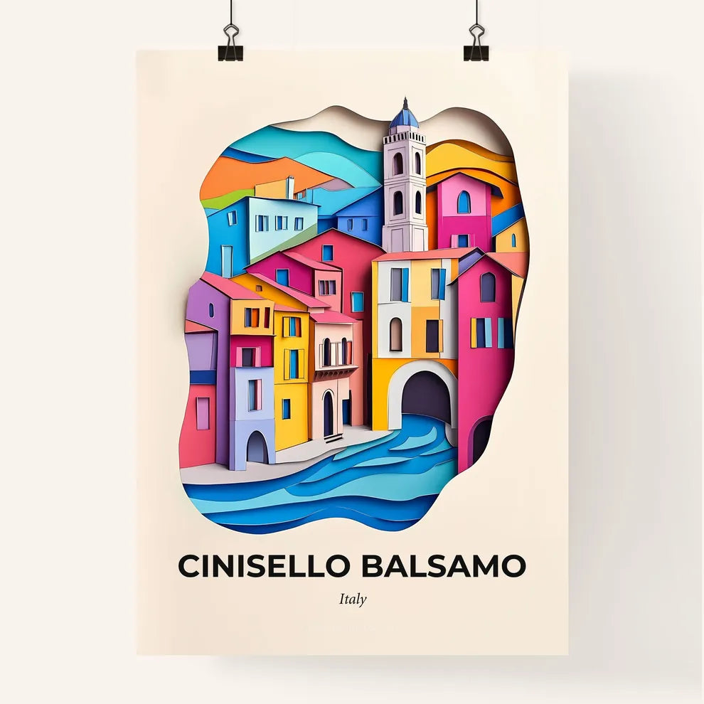 Vivid Cinisello Balsamo, Italy, Colorful Poster