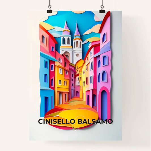 Vivid Cinisello Balsamo, Italy, Colorful Poster