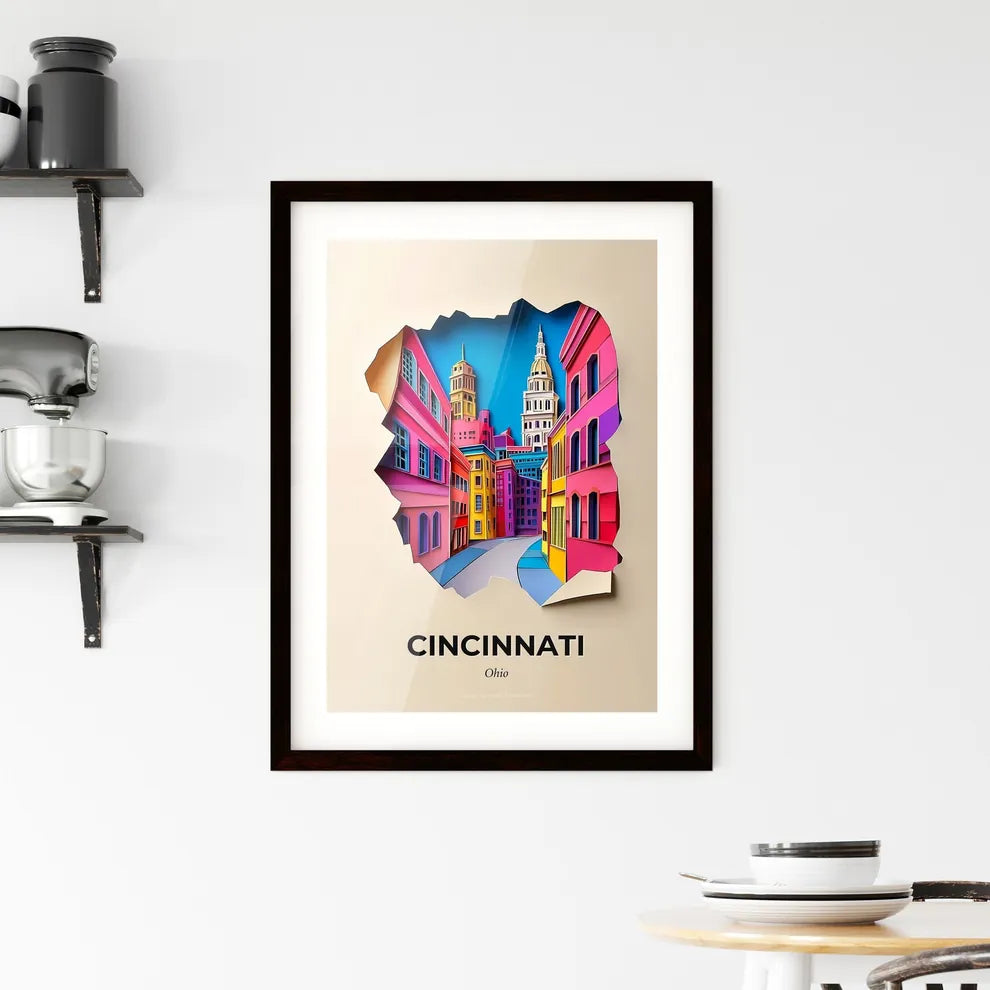 Vivid Cincinnati, Ohio, Framed Wall Art